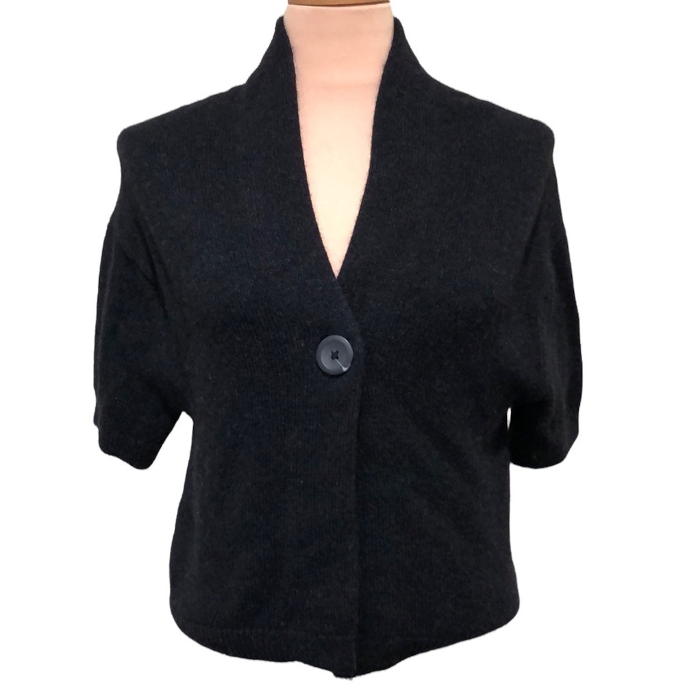 Vince Cardigan Sweater Size XS Charcoal Gray Fluffy Alpaca Wool Cashmere